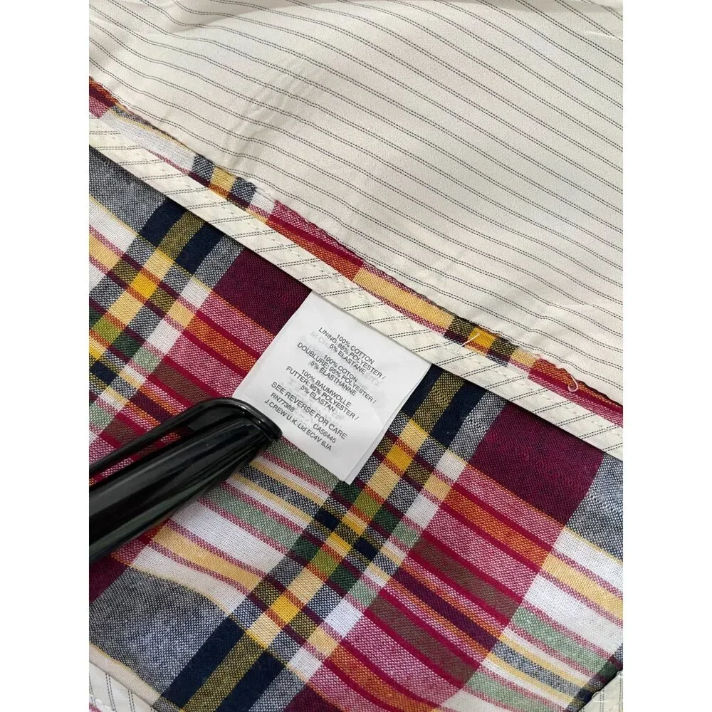 J. Crew Regent Blazer classic plaid red preppy business office accademia women00